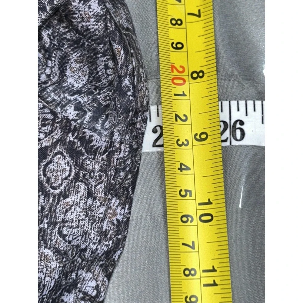 Banana Republic Shirt Mens L Gray Paisley Cotton Long Sleeve Button Up Casual